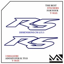 KIT ADESIVI SCRITTA RS INCISA PER YAMAHA T-MAX TMAX 500 530 COLORE BLU