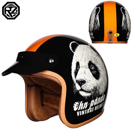 Casco moto retrò mezzo - casco,