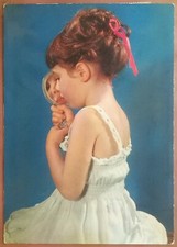 FERRARA ANCONA BAMBINI BAMBINA BAMBINO SPECCHIO SPOSA TRUCCO 1967