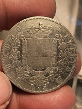 5 Lire Argento 1875 MILANO