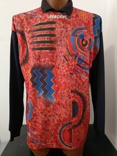 MAGLIA CAMISETA SHIRT CALCIO PORTIERE UHLSPORT NUM. 1 90'S FOOTBALL VINTAGE TG X