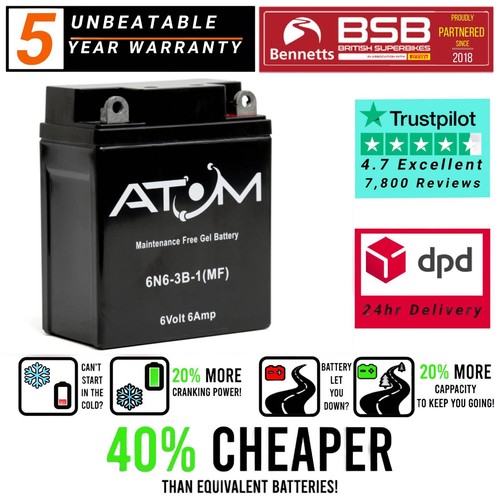 Batteria moto 6n6 atom - moto,