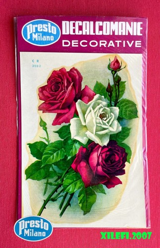 Fiori rose bianche rosse - bianche, decal
