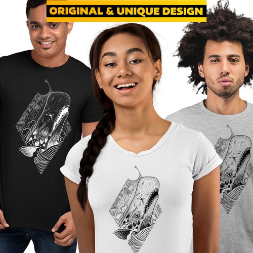 Shirt surreale doppia - t-shirt,