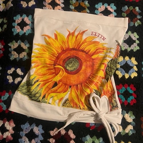 Top girasole senza - , spalline