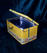 SCATOLA LATTA CESTINO BISCOTTIERA DEL BEBE' PLASMON COMPLETA PREZZO STAMPATO '64