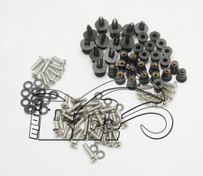 KIT VITI CARENE COMPLETE X KAWASAKI ZX10R 08/10 BULLONERIA FAIRING BOLT ARGENTO