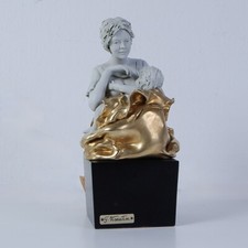 Scultura Allattare Visentin Porcellane D’Arte Richelieu Oro 18k con certificato 
