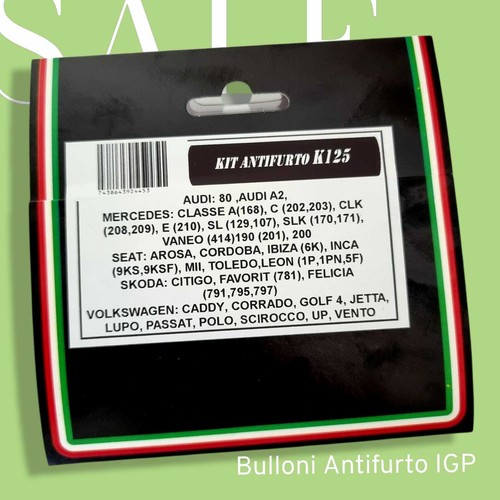 K125 bulloni antifurto - k125,