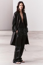 CAPPOTTO ZARA 100% pelle di pecora nuovo con etichette taglia Meduim | ZW COLLECTION CAPPOTTO LUNGO PELLE