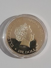 100 Dollars Canguro 2015 Elisabetta II  Placcata oro  - Australia - (L178)