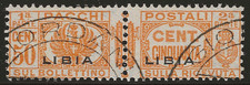 1927 Colonie italiane (Libia) - 50 c. Pacchi Postali raro annullo di Giordani