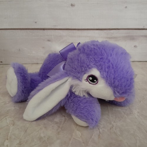 Peluche posa viola - peluche, coniglietto