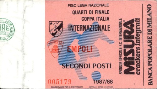 Biglietto stadio coppa italia - coppa,