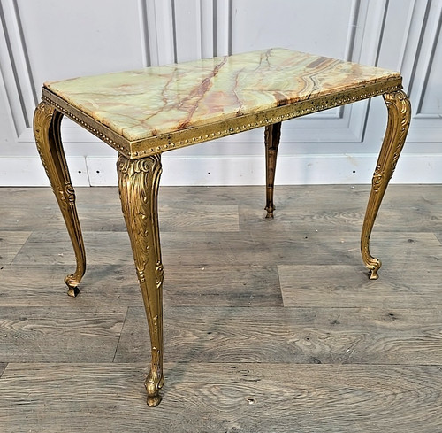 Tavolo vintage ottone onice - ottone, e