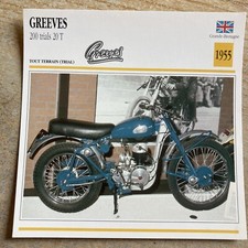 Greeves 200 trial 20T 1955 carte moto collection Atlas UK