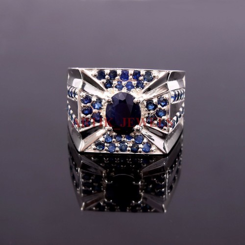 Riscaldato zaffiro blu - zaffiro, 14k