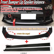Spoiler labbro paraurti anteriore splitter + coppia gonne laterali 86,6'' kit prolunga corpo