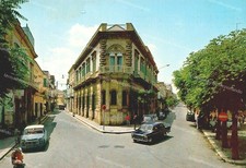 di554 cartolina grumo appula,via roma e via monteverde, provincia di bari