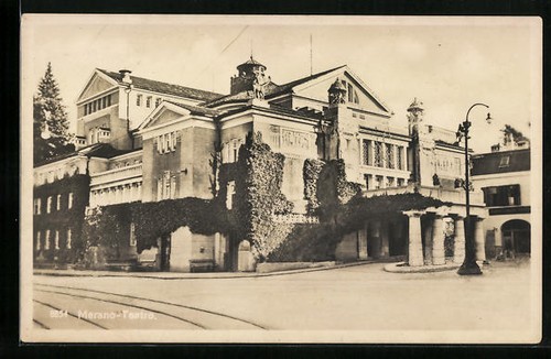 Cartolina merano teatro - cartolina,