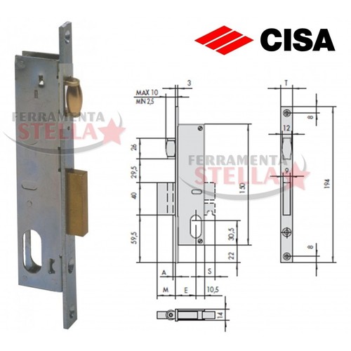 Serratura cisa 44236 - 44236, a