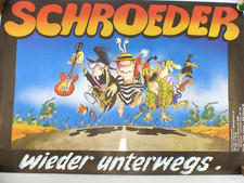 Manifesto SCHROEDER DI NUOVO IN VIAGGIO anni 80 K.H.Schrörs