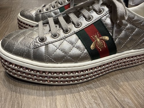 Sneakers gucci plateau - plateau, argento