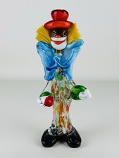 Pagliaccio In Vetro Di Murano 31cm Statua Artistica Venezia Anni ‘70