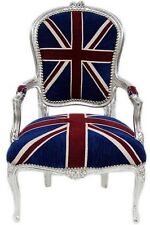 ULTIME 2 DISPONIBILI Poltrona Sedia BANDIERA INGLESE Union Jack ARGENTO SILVER