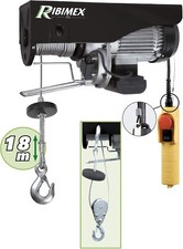 Ribimex PA600D-18 Paranco Elettrico 300/600 Kg con Puleggia Motore 220V 1050W