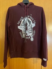 Felpa Converse All Star Original Logo Vintage TG. S Bordeaux Come nuova