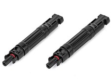Kit 2 Connettori Pannello Solare Fotovoltaico Fusibile 20A Maschio Femmina