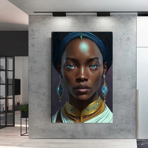 Quadro tela donna nera - su,