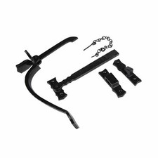 Serratura rustica Suffolk ghisa vintage porta casetta serratura pollice H240 mm nera