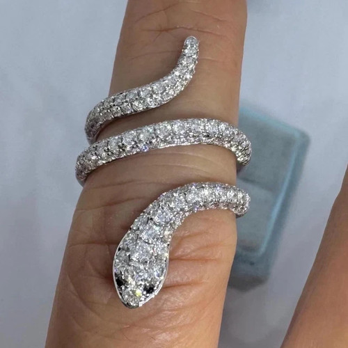 Anello serpente uomo diamante - anello,