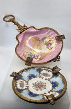 LIMOGE  ANTICO  LOTTO    PORTAOGGETTI POSACENERE PORCELLANA  ANTICA