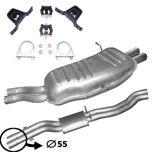 Silenziatore centrale per bmw - silenziatore,