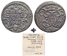 MANTOVA Sesino 1706 RARO Ferdinando Carlo Gonzaga Nevers