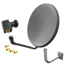 Impianto 60 cm HD Sat Quad LNB