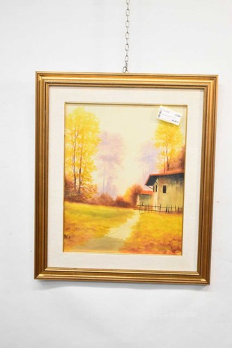 Quadro dipinto olio casa nel - olio,