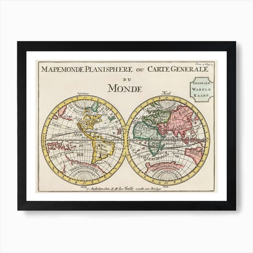 Wereldkaart mapemonde - wereldkaart,