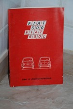 LIBRETTO USO E MANUTENZIONE FIAT 500 - 500L - EDIZIONE III ANNO 1969