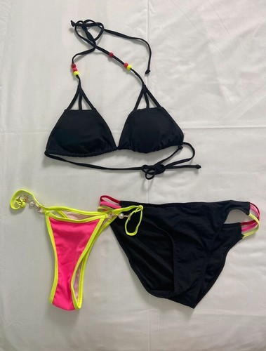 Golden point shein bikini - golden,