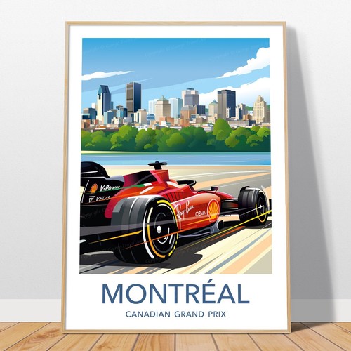 Poster montreal ferrari - f1,