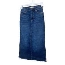 Maxi gonna ZARA blu denim orlo