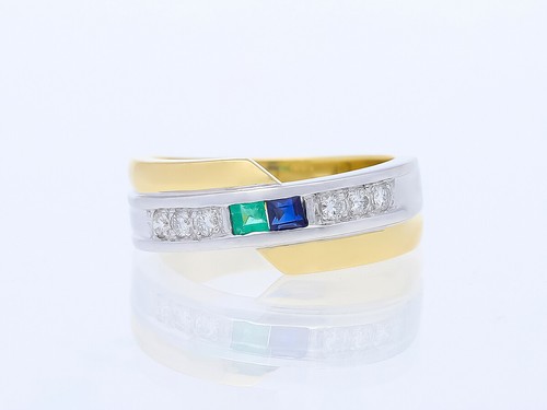 Anello brillanti zaffiro