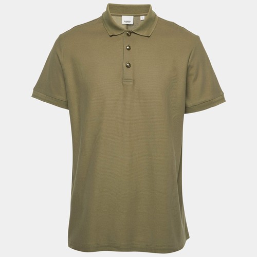 Polo burberry verde militare - polo,