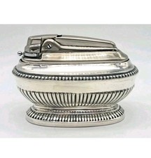ACCENDINO A GAS DA TAVOLO RONSON-IN SILVER-LIGHTER-ANNI 70'-VINTAGE COLLECTION