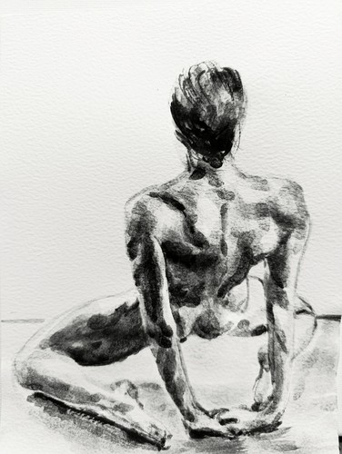 Quadro nudo maschile realismo