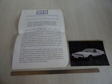 COMUNICATO STAMPA ONLY PRESS ORIGINALE SKODA S 110 GT IN ITALIANO